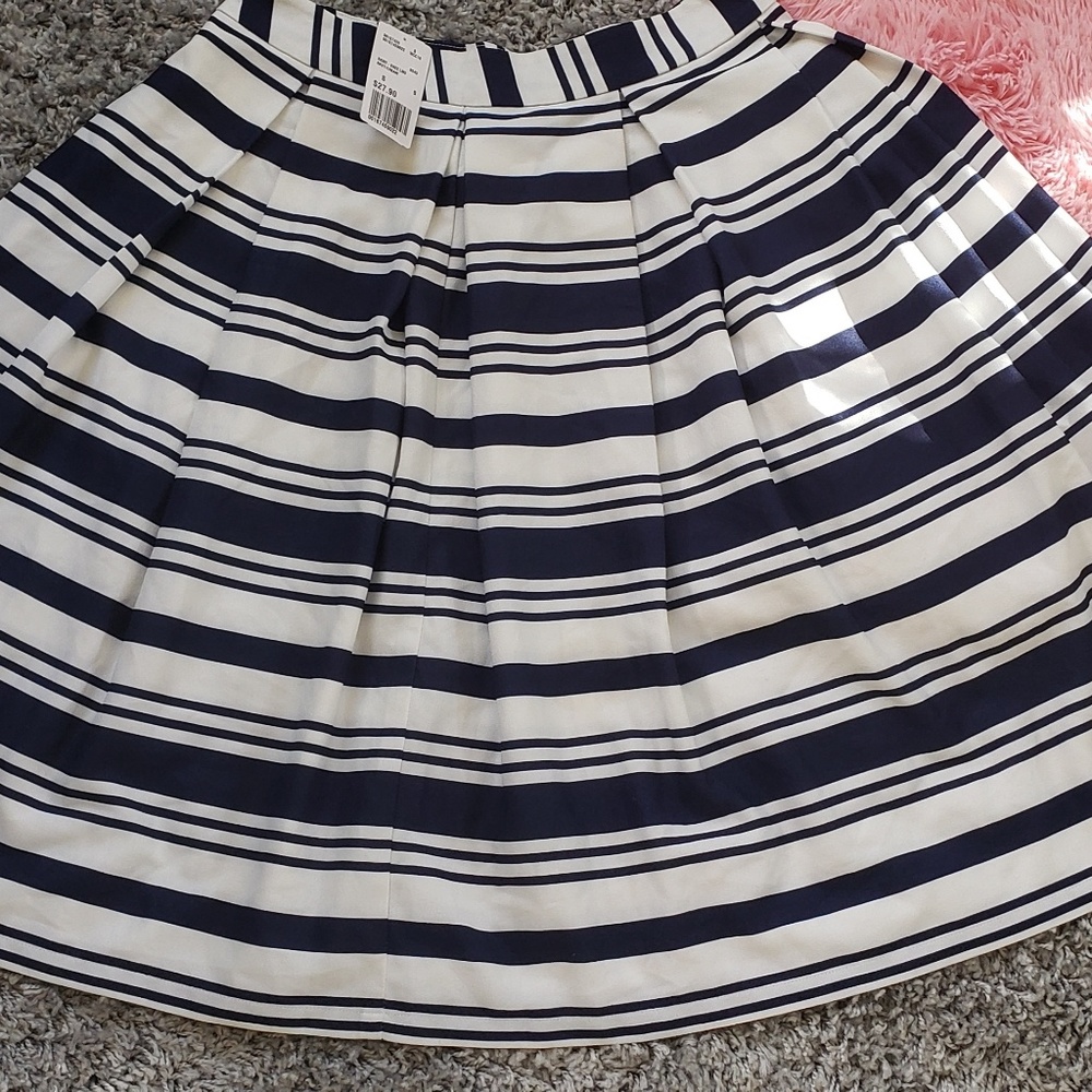 White and Navy Blue skirt